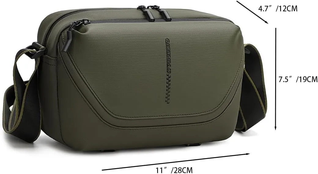peacechaos Compact Waterproof Camera Sling Bag for DSLR Lens Cameras with Tripod Holder, Adjustable Strap, and Removable Dividers - Ideal for Travel & Outdoor Photography