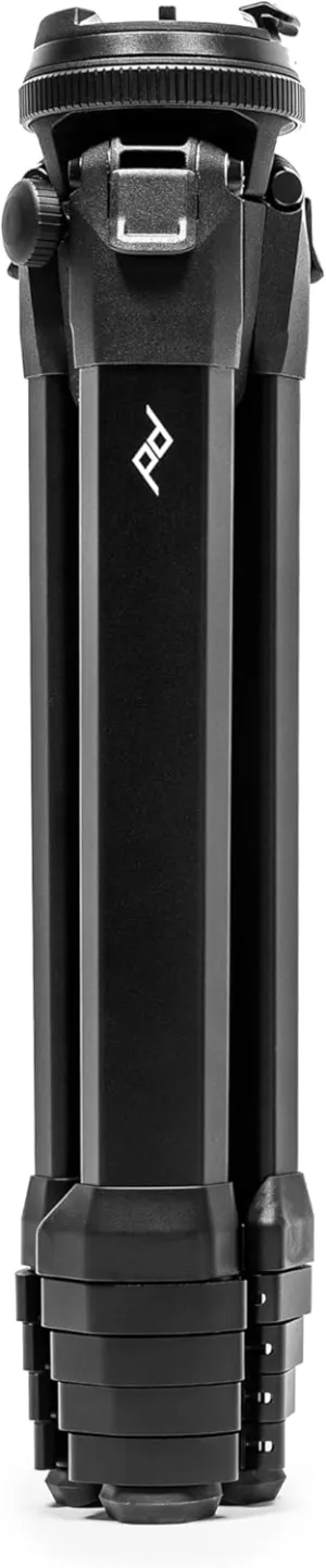 Peak Design Travel Tripod, Aluminum, Compact Design, Quick Setup and Takedown, Pro-Level Stability, Ergonomic Ball Head, Compact and Portable Travel Tripod for Camera and Phone, 20 lb Capacity