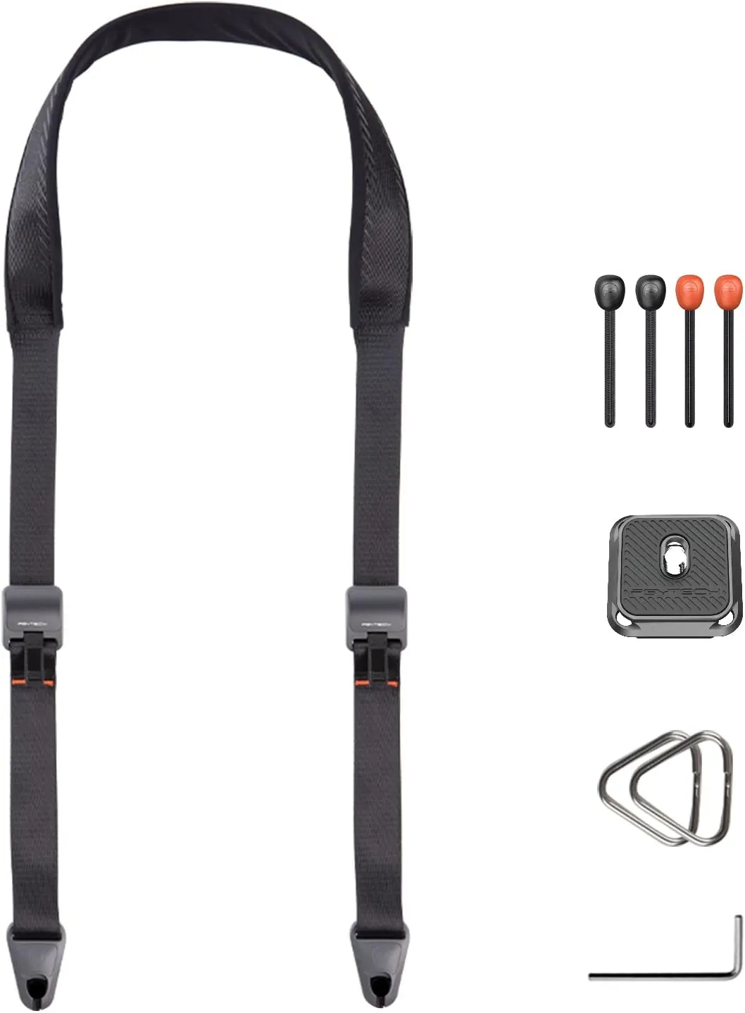 PGYTECH 1.8" Wide Camera Shoulder Strap with Quick Release Plate Wide Camera Neck Straps Long for Photographers Adjustable for DSLR SLR (Night Black)