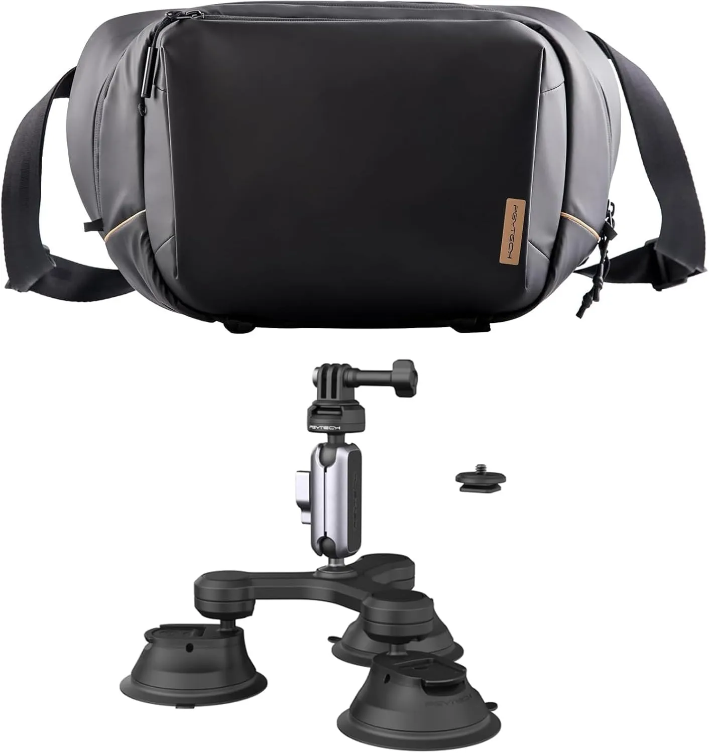 PGYTECH CapLock Triple Suction Mount OneGo Solo V2 Camera Sling Bag, 6L Camera Chest Bag Crossbody Fanny Pack for Urban Travel Photographers, Small Camera Bag for Sony/Canon/Nikon/Mirrorless Camera