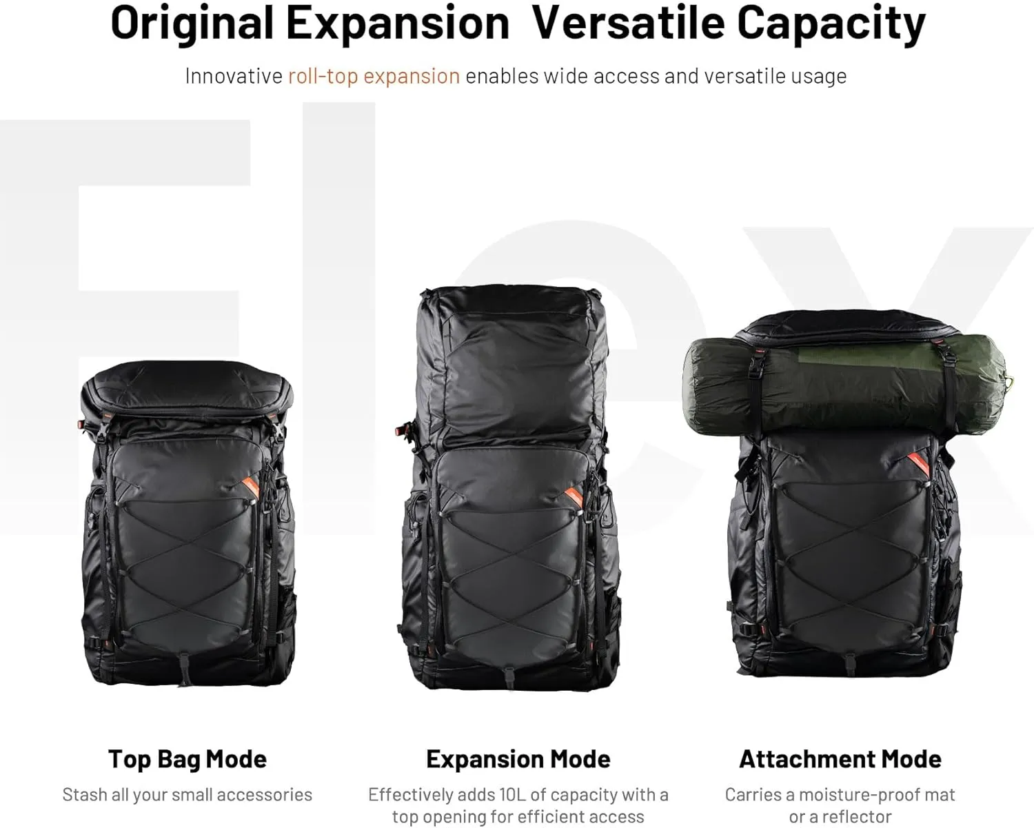 PGYTECH OnePro Flex Backpack 30L Camera Insert Bag M, Fits DSLR/SLR/Mirrorless Cameras/Lenses and Other Gear, Lightweight Outdoor Hiking Bundle for Photography, Travel Bag with Laptop Compartment