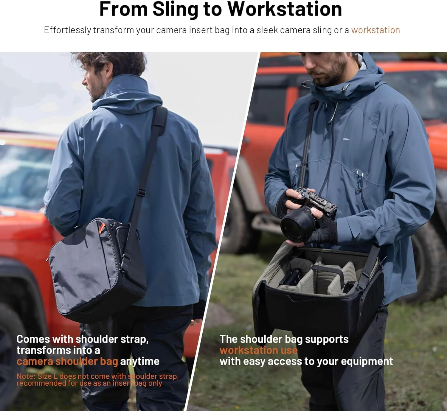 PGYTECH OnePro Flex Backpack 30L Camera Insert Bag M, Fits DSLR/SLR/Mirrorless Cameras/Lenses and Other Gear, Lightweight Outdoor Hiking Bundle for Photography, Travel Bag with Laptop Compartment