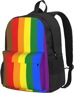 Philadelphia Pride Flag Backpack for Women Men Worker Teacher Business Travel Backpacks Shoulders Bag Daypack Bookbag with Mesh Pockets