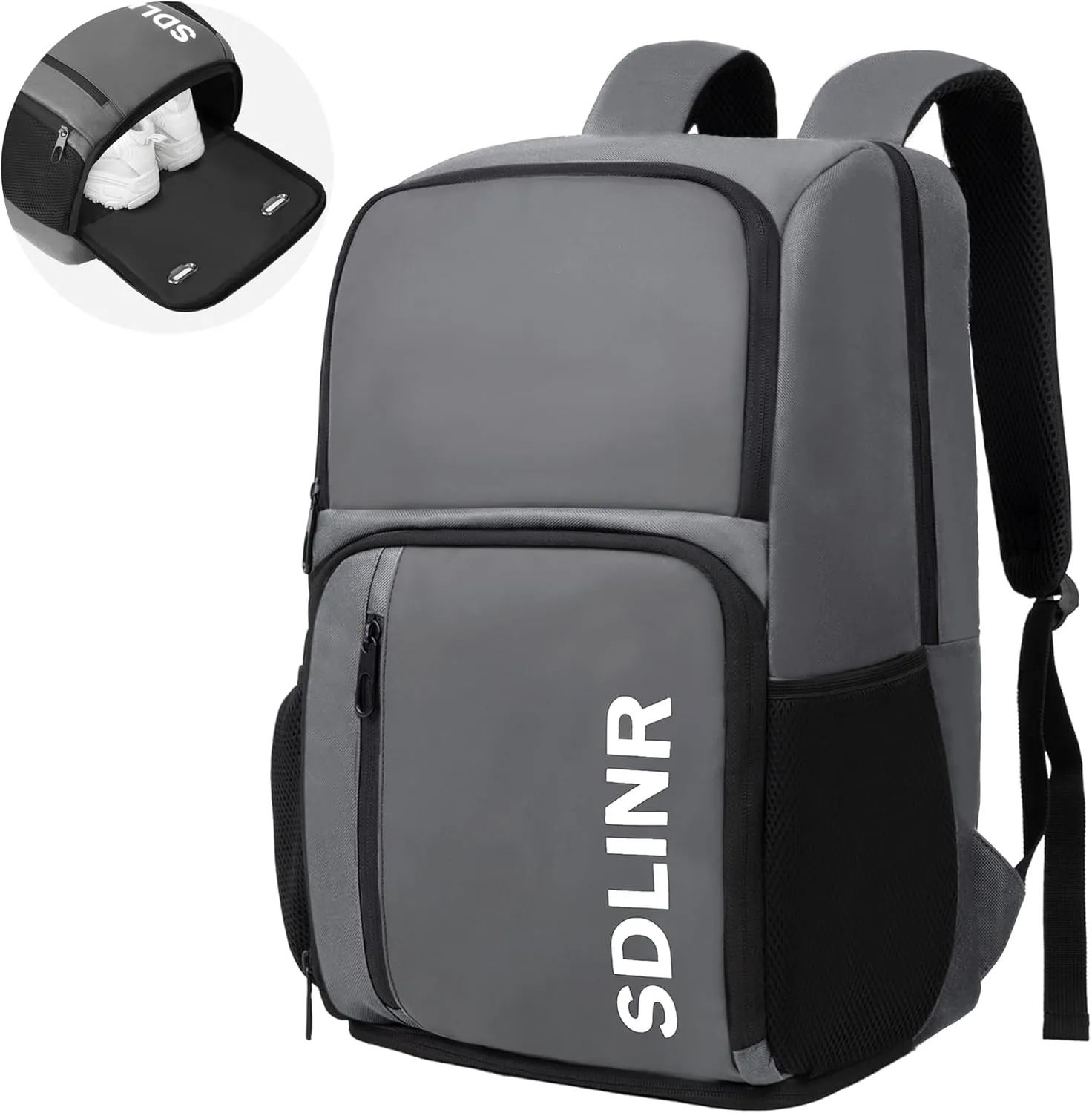 Pickleball Bag Fits 4 to 10 Paddles, Large Pickleball Backpack with Shoe Compartment and Fence Hook,Pickleball Gifts for Men Women