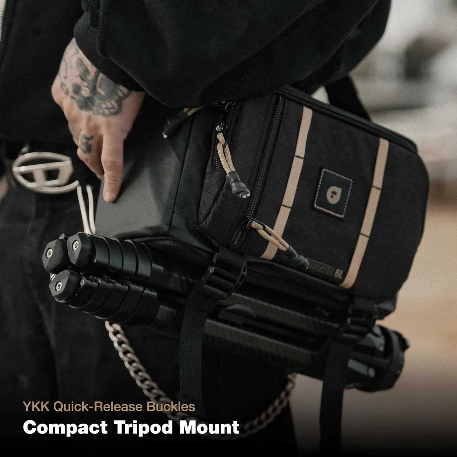 PolarPro - 6L Camera Shoulder Bag | Lightweight Protective Mobile Workstation for Cameras, Lenses, Drones | Small Camera Bag for Travel, Hiking, Everyday Carry