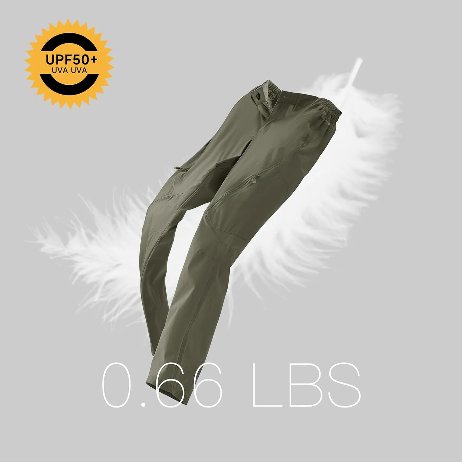 Postropaky Mens Hiking Quick Dry Lightweight Waterproof Fishing Pants Outdoor Travel Climbing Stretch Pants