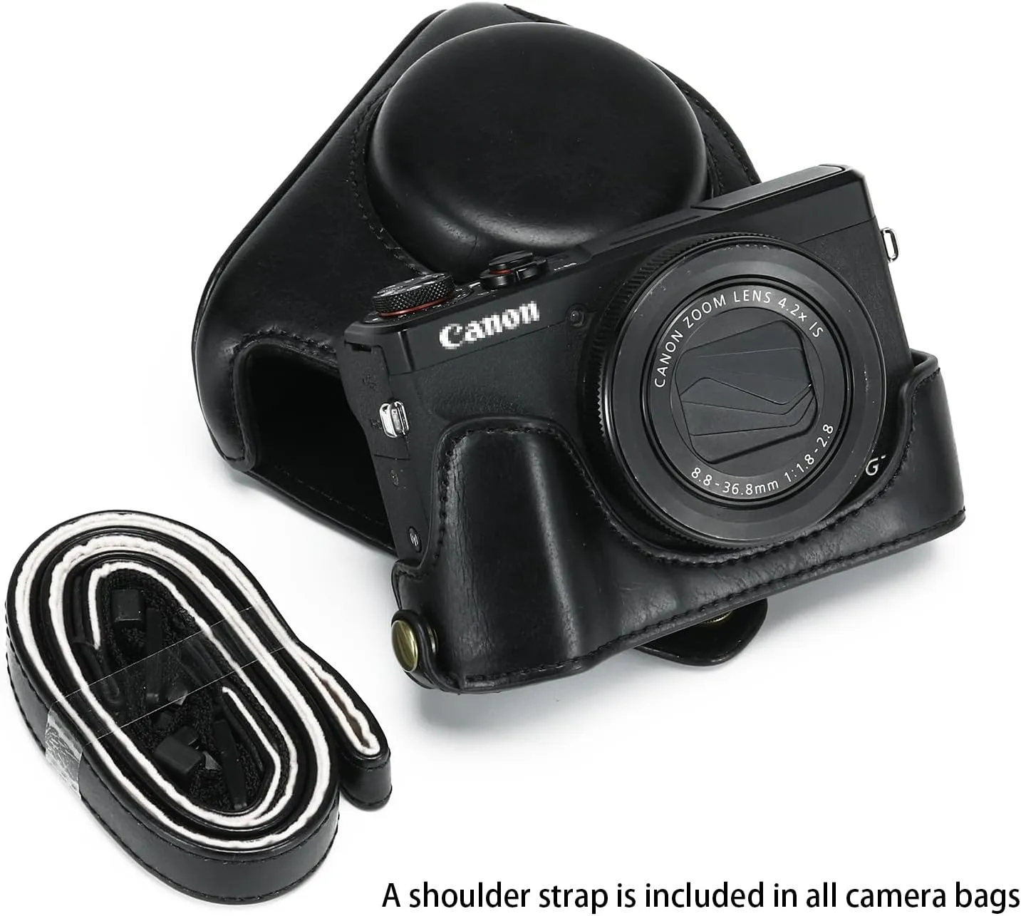 PU Leather Camera Case for Canon Powershot G7X Mark III/II DSLR Camera Bag