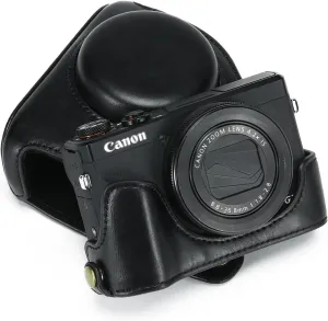 PU Leather Camera Case for Canon Powershot G7X Mark III/II DSLR Camera Bag