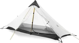 Pyramid Tent Ultralight Outdoor Camping Tent, 1 Person / 2 Person Backpack Double Layer Tent Ideal for Camping, Backpacking and Hiking