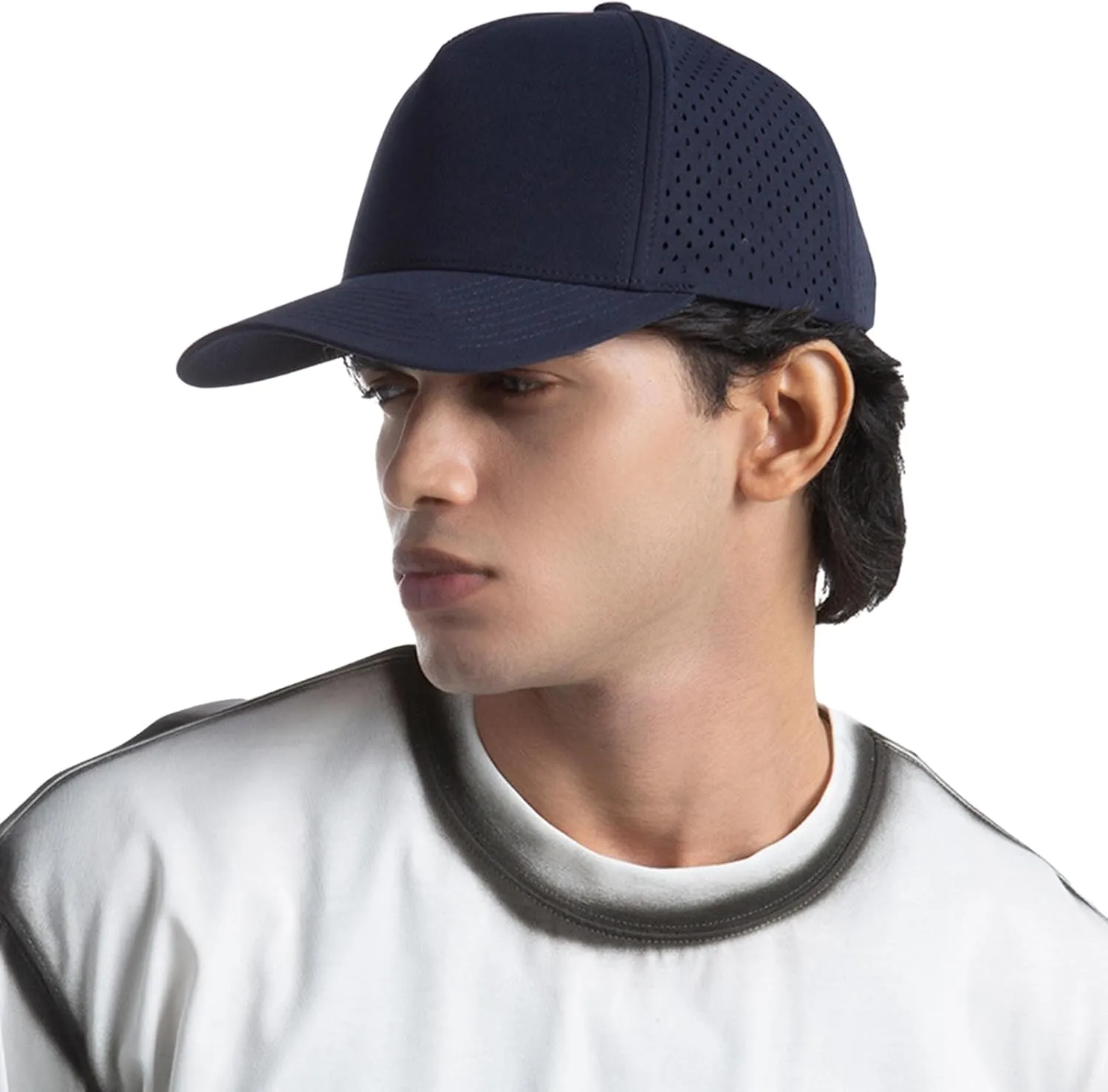 Quick-Dry Snapback Hats, 5-Panel Water-Resistant Mesh Baseball Caps for Men & Women, Golf, Running or Workouts