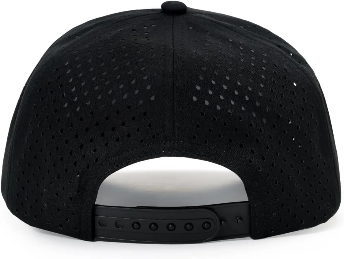 Quick-Dry Snapback Hats, 5-Panel Water-Resistant Mesh Baseball Caps for Men & Women, Golf, Running or Workouts