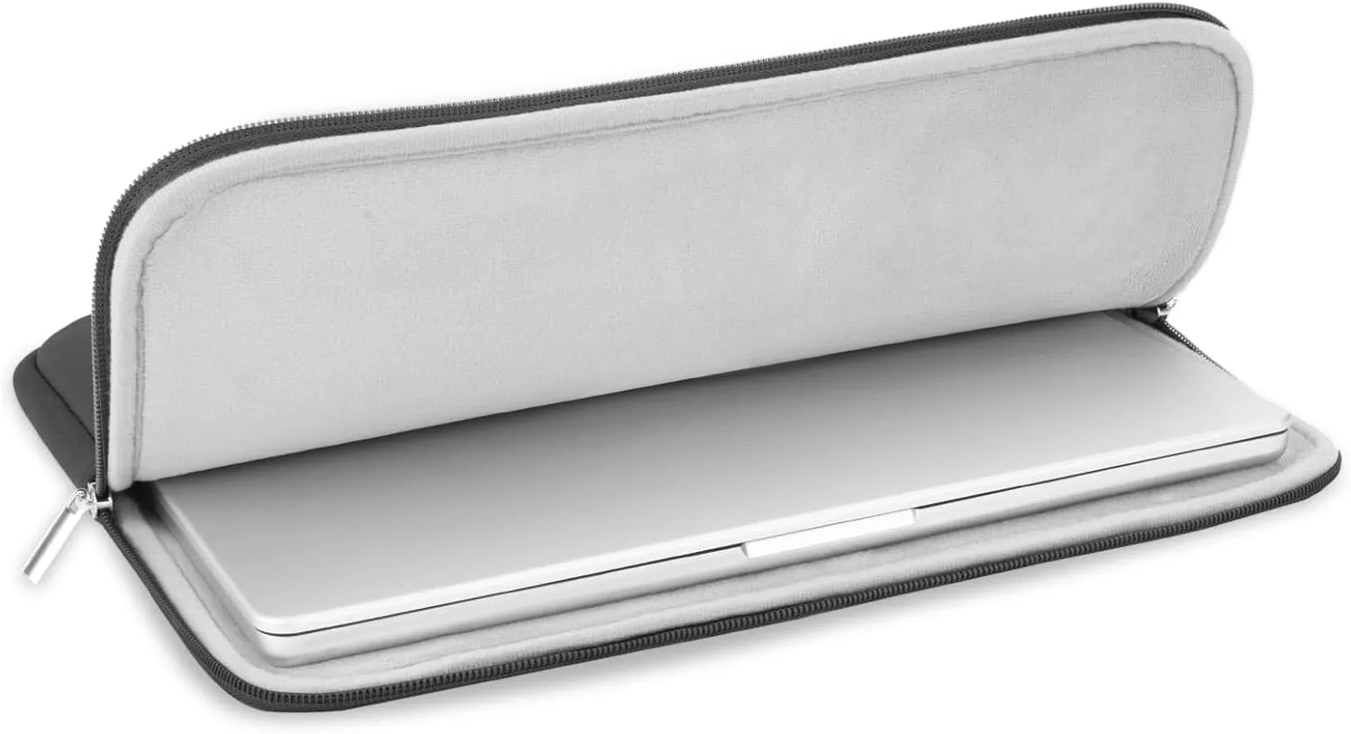 RAINYEAR 15 Inch Laptop Sleeve Protective Case Fluffy Lining Cover with Accessories Pouch, Compatible with 15.4" MacBook Pro/Air A3241 A2941 A3114 A1938 A1707 A1990 (Gray, Upgraded Version)