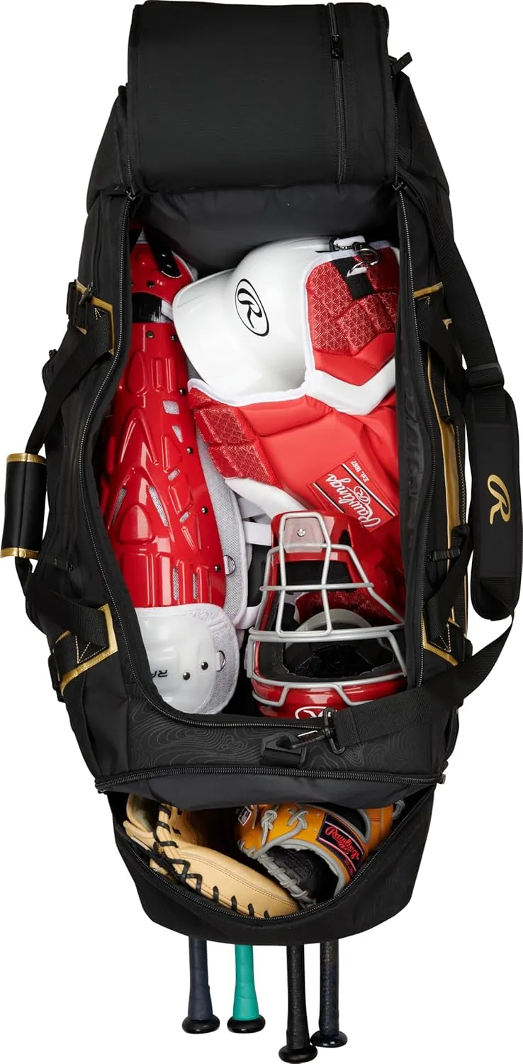 Rawlings | GOLD COLLECTION DUFFEL Equipment Bag | Baseball/Softball | Standard   XL Sizes