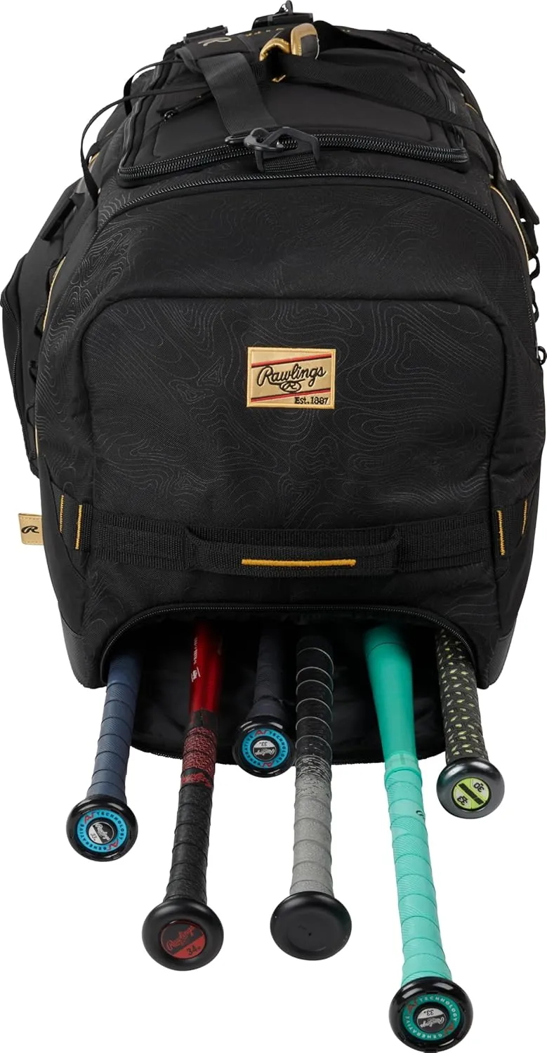 Rawlings | GOLD COLLECTION DUFFEL Equipment Bag | Baseball/Softball | Standard   XL Sizes