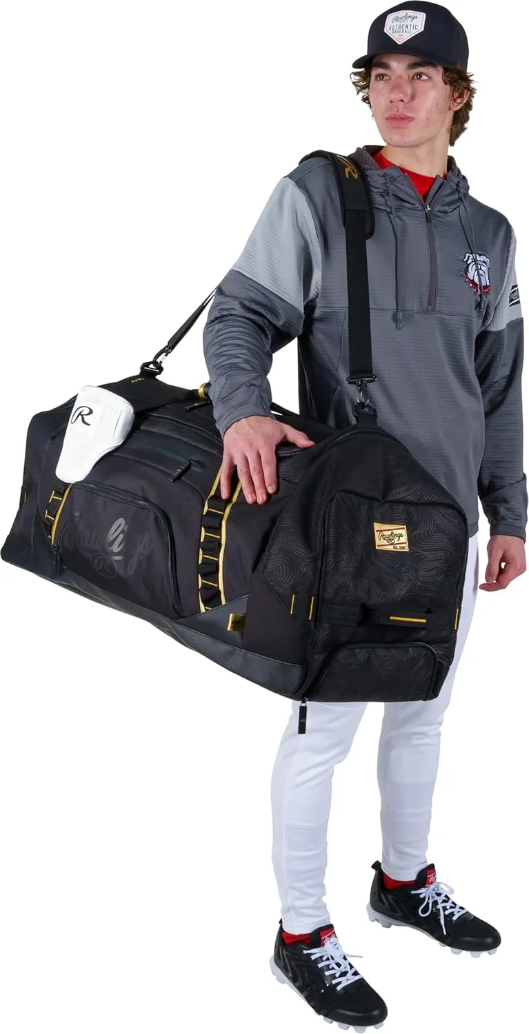 Rawlings | GOLD COLLECTION DUFFEL Equipment Bag | Baseball/Softball | Standard   XL Sizes