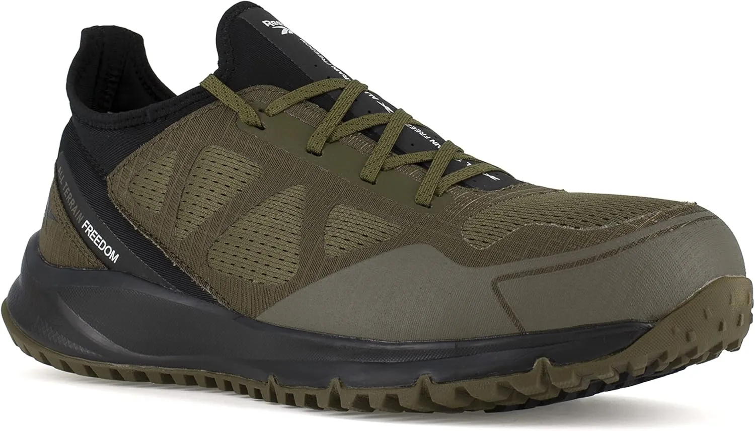 Reebok Men's Rb4090 All Terrain Safety Steel Toe Trail Running Work Shoe Black
