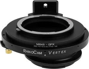 RhinoCam Vertex Rotating Stitching Adapter, Compatible with Mamiya 645 (M645) Mount Lens to Fujifilm G-Mount (GFX) Mirrorless Cameras