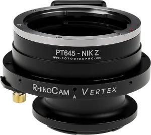 RhinoCam Vertex Rotating Stitching Adapter, Compatible with Pentax 645 (P645) Mount SLR Lens to Nikon Z-Mount Mirrorless Cameras