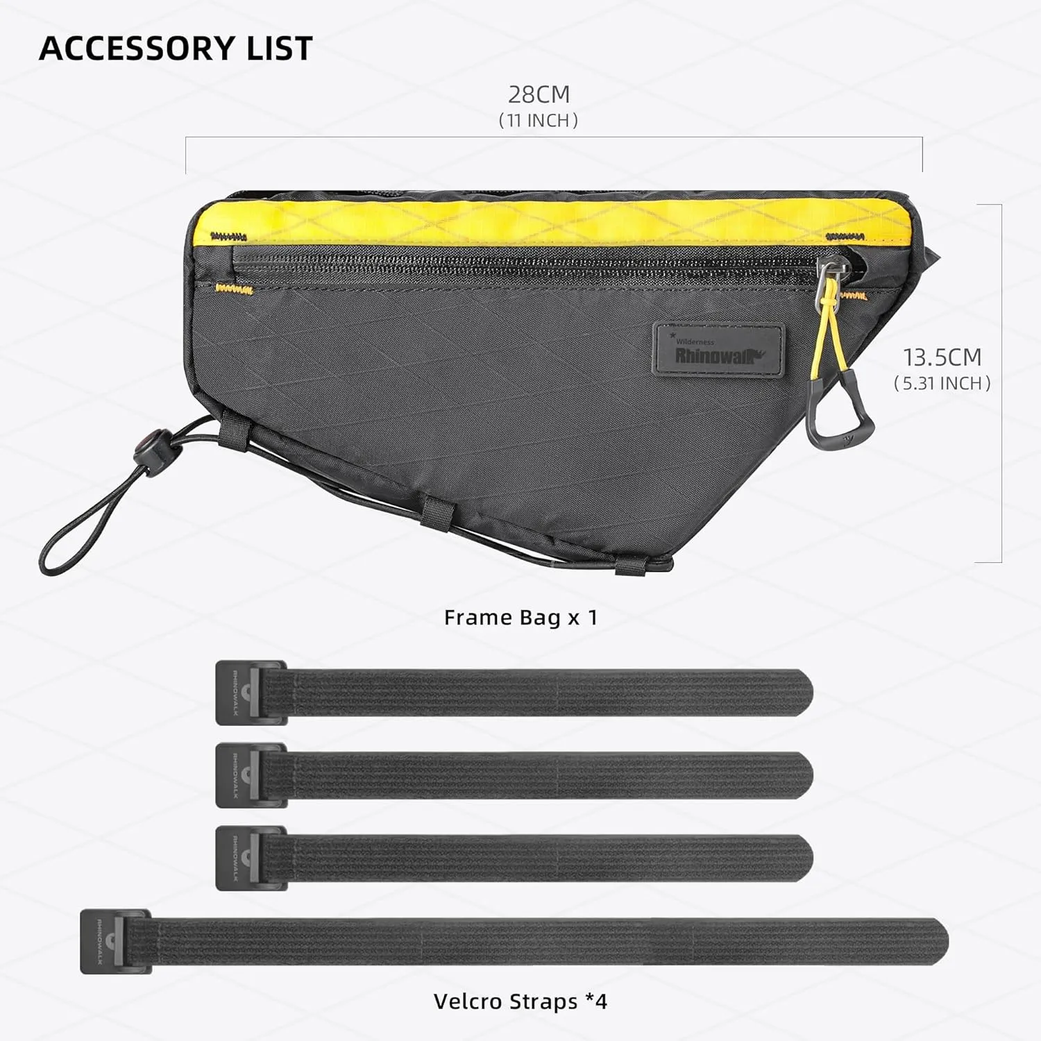 Rhinowalk Bike Frame Bag Waterproof Bike Triangle Bag Bicycle Pouch Under Tube Bag Professional Cycling Accessories