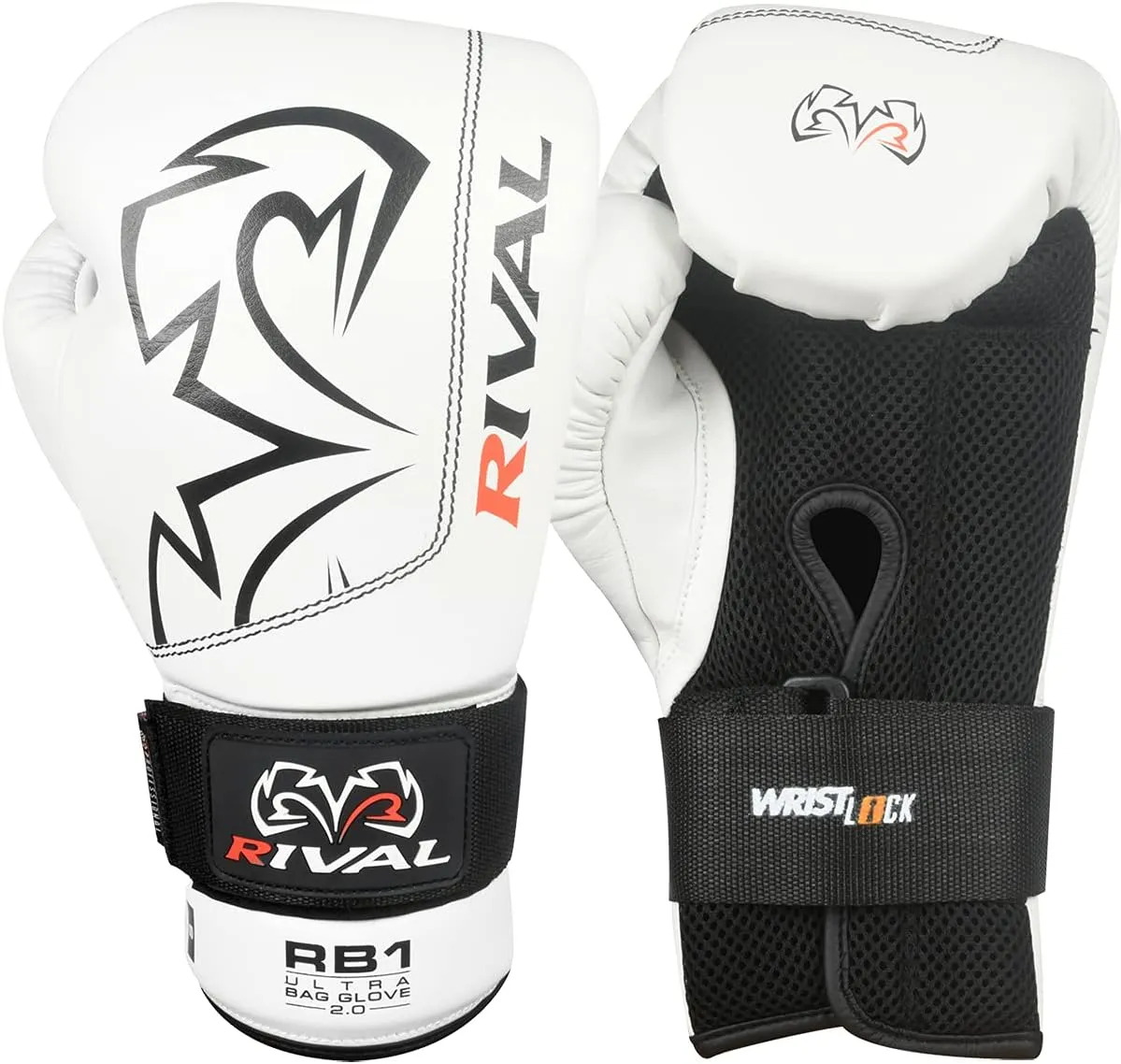 RIVAL Boxing RB1 2.0 Ultra Bag Gloves, Hook and Loop Closure, Super-Resistant Microfiber, High-Density Foam, Breathable Mesh Palm