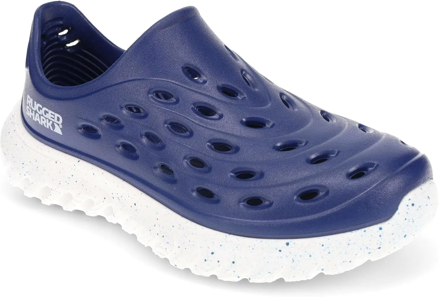 Rugged Shark Rift Slip-On Water Shoes – Quick-Dry EVA, AQUAFLO® Drainage, Ventilated, Lightweight, Textured Footbed, Easy On/Off, Perfect for Beach, Pool, and Outdoor Adventures