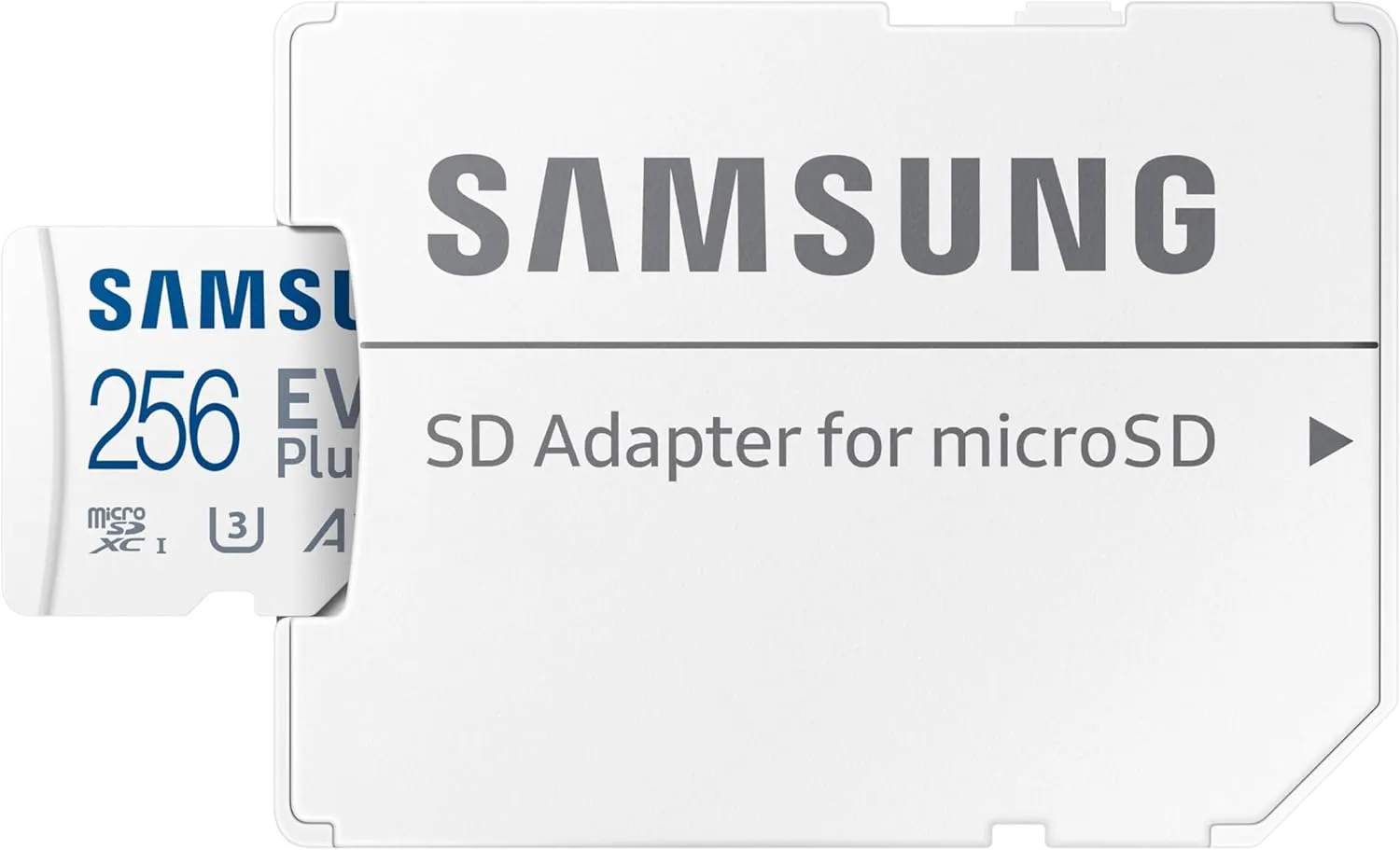 SAMSUNG EVO Plus microSD Memory Card   Adapter, 256GB microSDXC, Speeds Up to 160 MB/s, UHS-I, C10, U3, V10, A3, Upgrade Storage for Phones, Tablets, Gaming Consoles, DSLR Cameras, PCs, MB-MC256SA/AM
