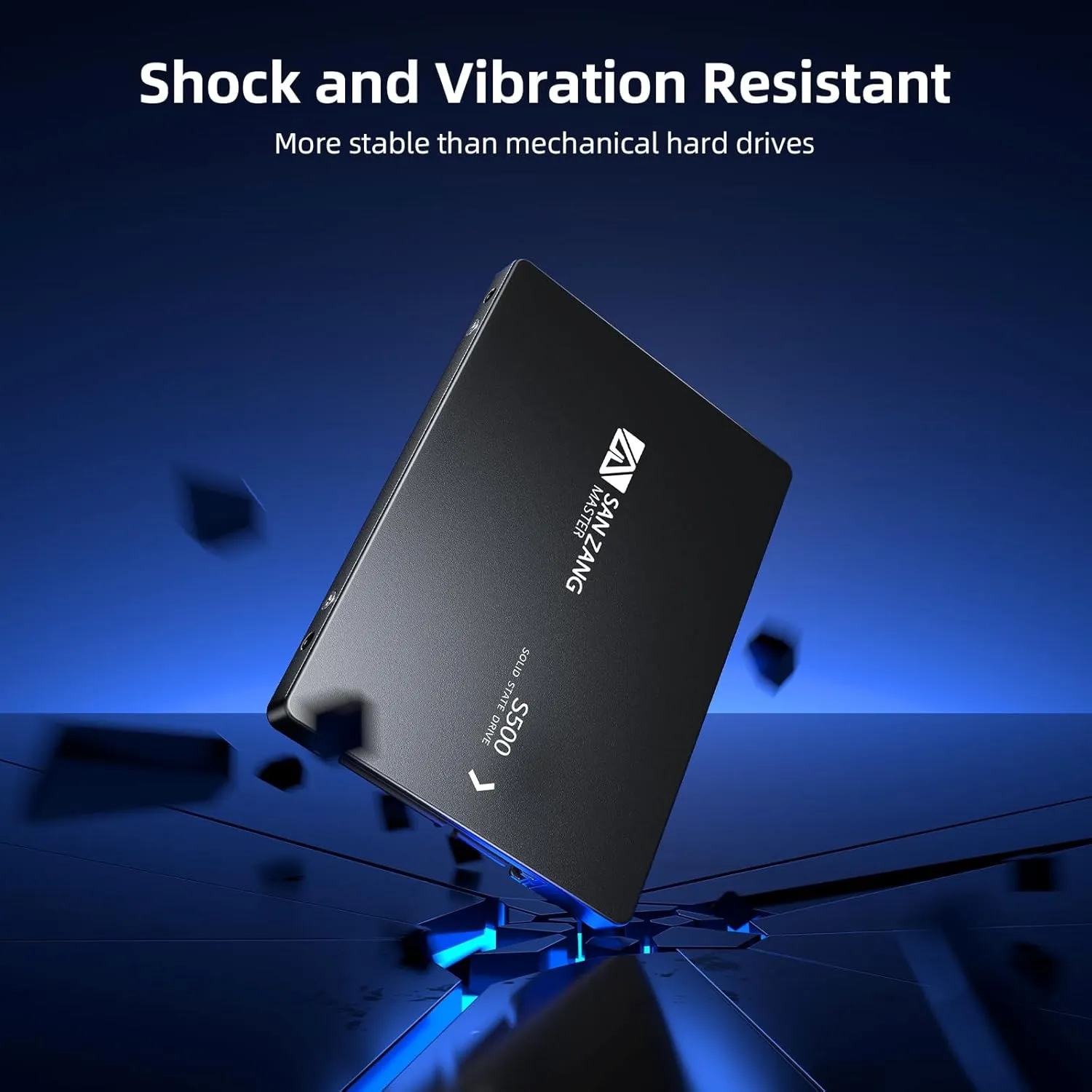 SAN ZANG MASTER 2.5" SATA SSD 2TB, SATA III 6Gb/s, Read Speed 560MB/s, Internal Solid State Drive 3D NAND Flash, Upgrade PC or Laptop NAS DIY Memory and Storage, S500