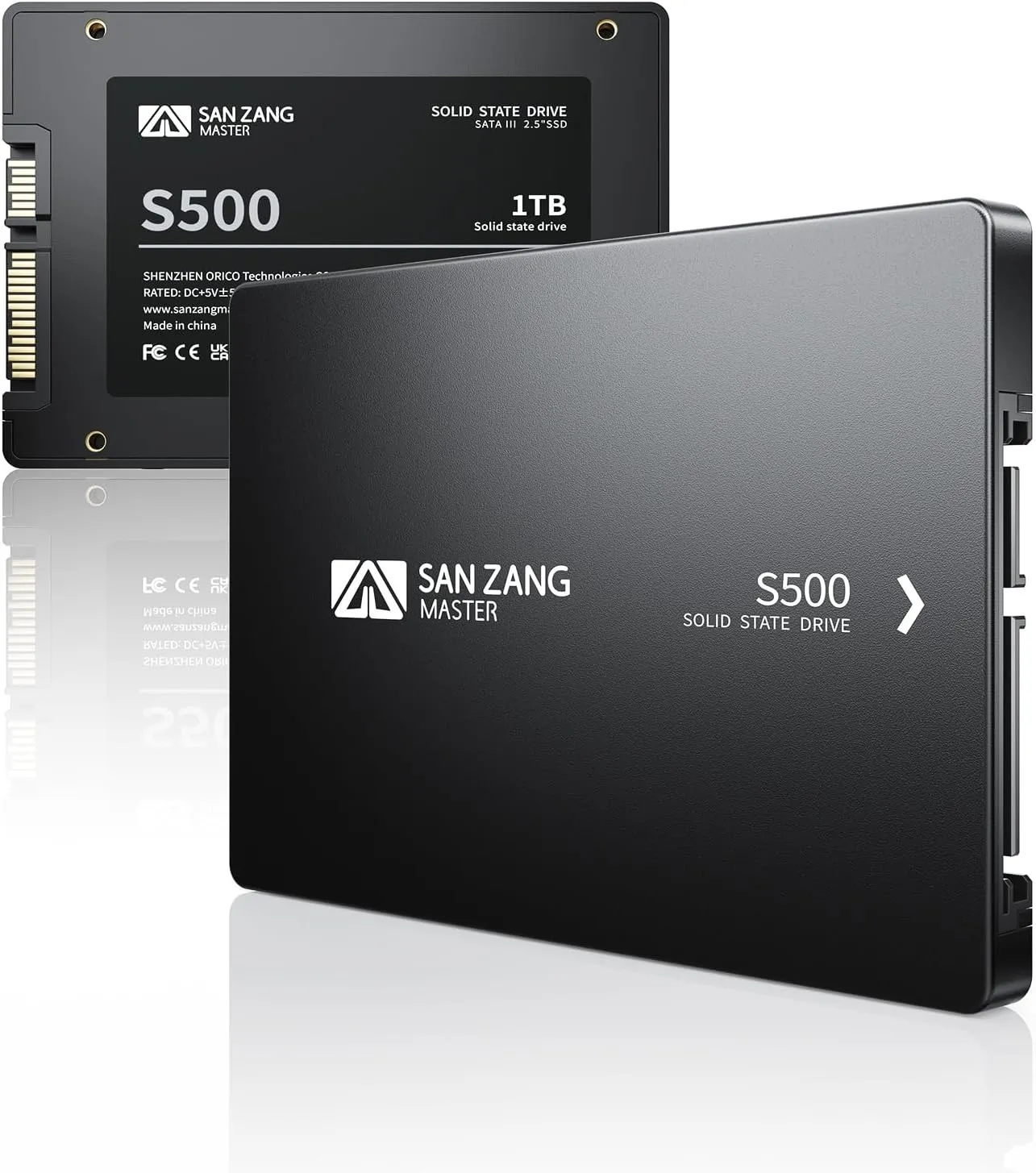 SAN ZANG MASTER 2.5" SATA SSD 2TB, SATA III 6Gb/s, Read Speed 560MB/s, Internal Solid State Drive 3D NAND Flash, Upgrade PC or Laptop NAS DIY Memory and Storage, S500
