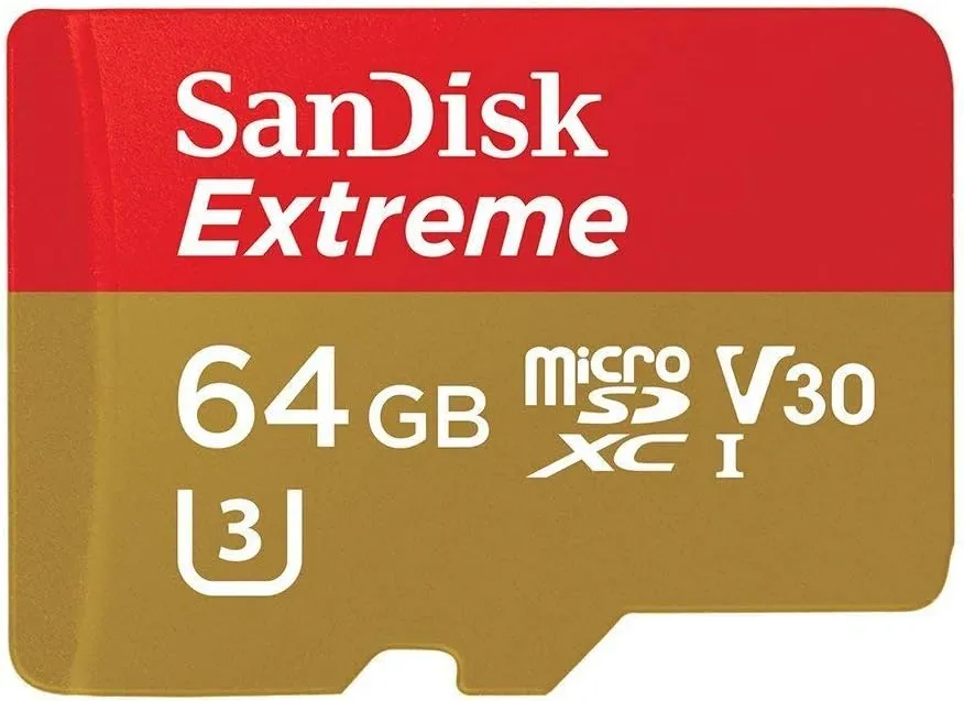 SanDisk Extreme 64GB microSDXC UHS-I Card with Adapter - SDSQXVF-064G-GN6MA
