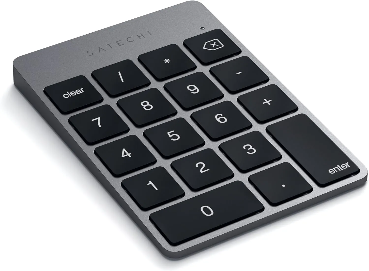 Satechi Slim Aluminum Bluetooth Wireless Keypad 18-Key Numpad Keyboard Extension – for iMac Pro, iMac, Mac Mini, MacBook Pro/Air, Windows, PC, Laptop and More - Space Gray