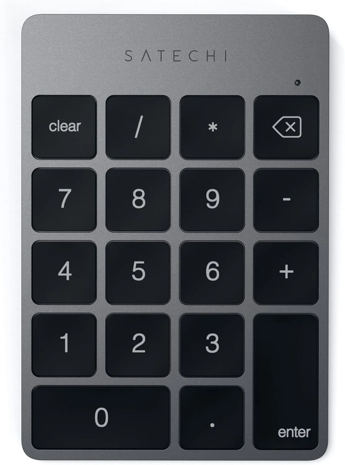 Satechi Slim Aluminum Bluetooth Wireless Keypad 18-Key Numpad Keyboard Extension – for iMac Pro, iMac, Mac Mini, MacBook Pro/Air, Windows, PC, Laptop and More - Space Gray