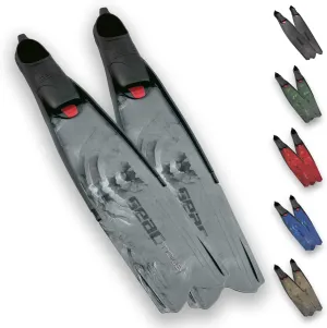 SEAC Motus, Pinne Lunghe per Immersioni, Apnea e Pesca Subacquea Ricreativa e da Gara Unisex Adulto, Camo Grigio, 47/48 EU