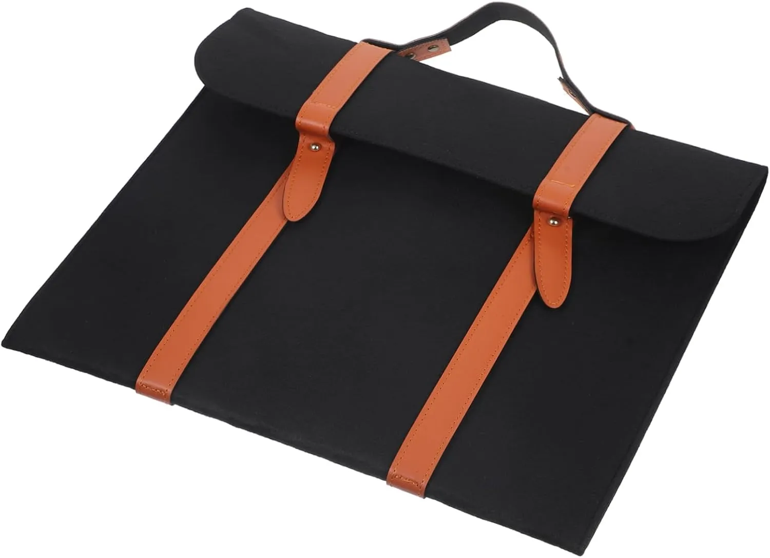 SECFOU Cute Laptop Bag 15.6 Inch Laptop Case Felt Laptop Cover Slim Laptop Backpack Laptop Handbag for Women Black Protects against Scratches