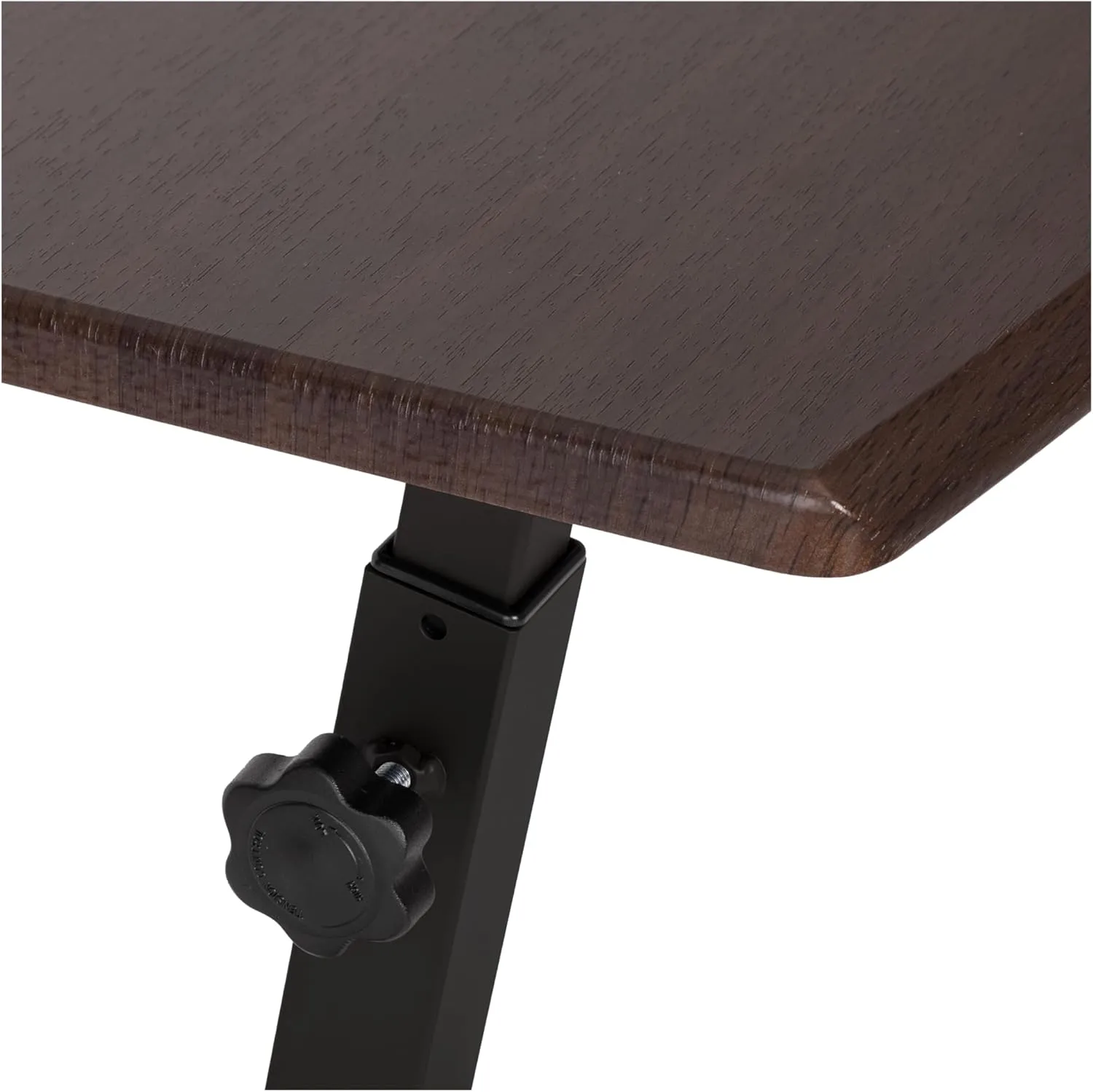 Seville Classics WEB162 Mobile Laptop Computer Desk Cart Height-Adjustable from 20.5" to 33", Slim, Walnut