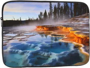 Shockproof Portable Laptop Sleeve Bag 15 inch - for Men and Women Business Travel, School, and Office Use Yellowstone National Park Prints