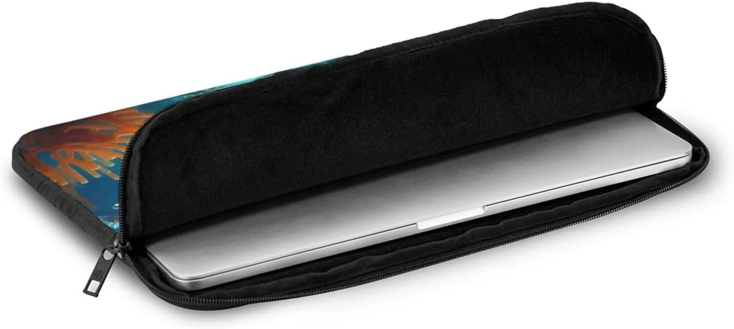 Shockproof Portable Laptop Sleeve Bag 17 inch - for Men and Women Business Travel, School, and Office Use Seabed Coral Seahorse Picture