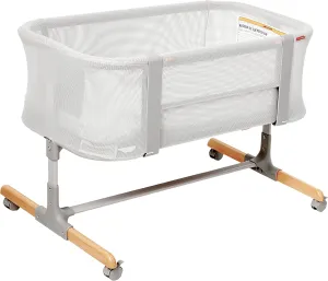 Skip Hop Baby Bassinet, Cozy Up 2-in-1 Bedside Sleeper & Bassinet, Grey