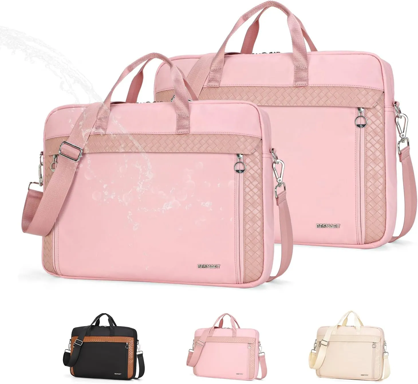 Slim Laptop Bag 15.6/17.3 Inch Laptop Briefcase for Women, Elegant Waterproof Shoulder Bags, Computer Messenger Bag