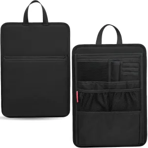 Slim Rugged Backpack Organizer Insert for Travel Work Men Women -13 Pockets,Padded Nylon, Handle - Black
