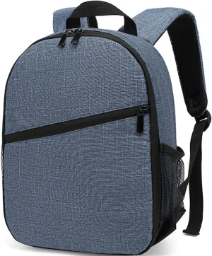 Small Camera Backpack for DSLR SLR Mirrorless Camera Outdoor Travel Hiking Photography Waterproof Unisex Camera Case Compatible with Sony/Canon/Nikon/Fuji (Blue)