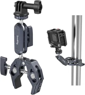 SMALLRIG Camera Mount Clamp, Ballhead Magic Arm with Adapter for GoPro, Camera Monitor Mount, Super Clamp for GoPro/DSLR/Stabilizer