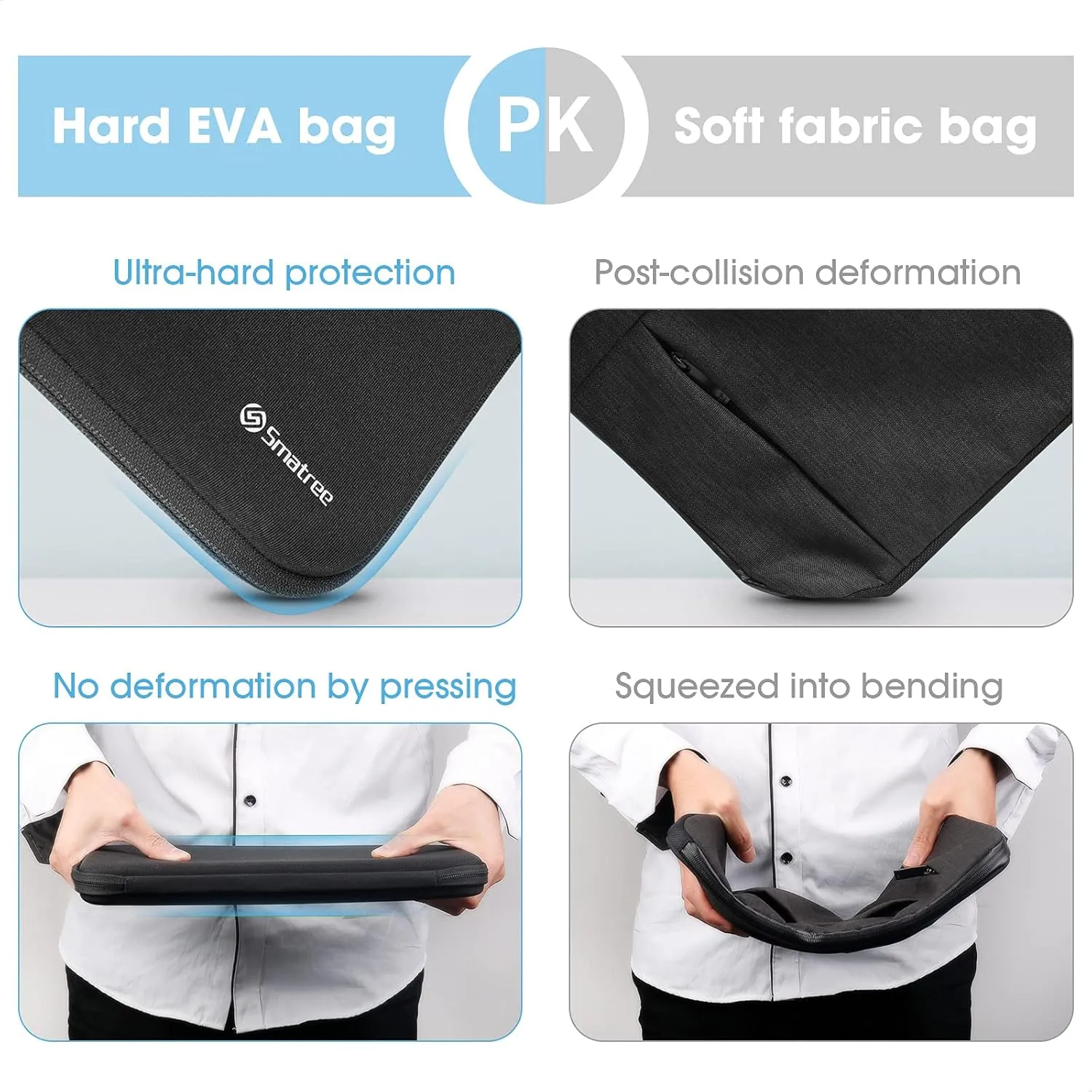 Smatree Hard Laptop Bag for 16 inch ASUS ROG Strix Scar 16 2025/2024, ROG Strix G16 2025/2024/2023 G614, ROG Zephyrus Duo 16 2023/2022, for 15.6 inch Dell Inspiron 3501, Lenovo Legion 7/Legion Slim 7