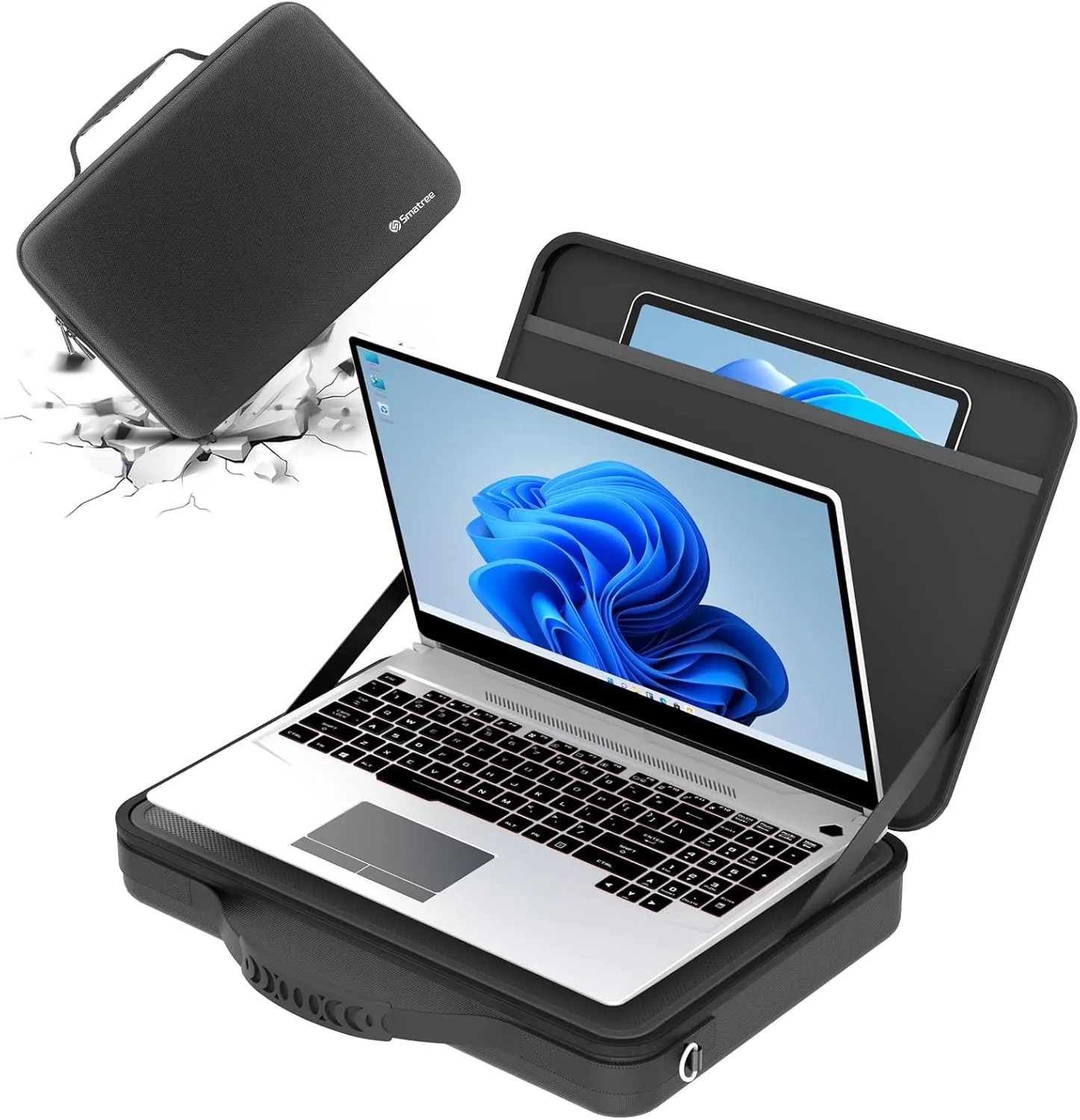 Smatree Laptop Shoulder Sleeve Case for 15-16 inch HP ZBook Studio/Power/Firefly G9/G10/G11/G11A Workstations, for ZBook Fury 16 G9/G10, for HP 255 G9 Notebook PC, Hard Laptop Briefcase with Handle