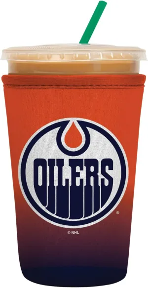 Sok It JavaSok NHL Iced Coffee & Cold Soda Insulated Neoprene Cup Sleeve (Edmonton Oilers, Medium: 22-28oz)
