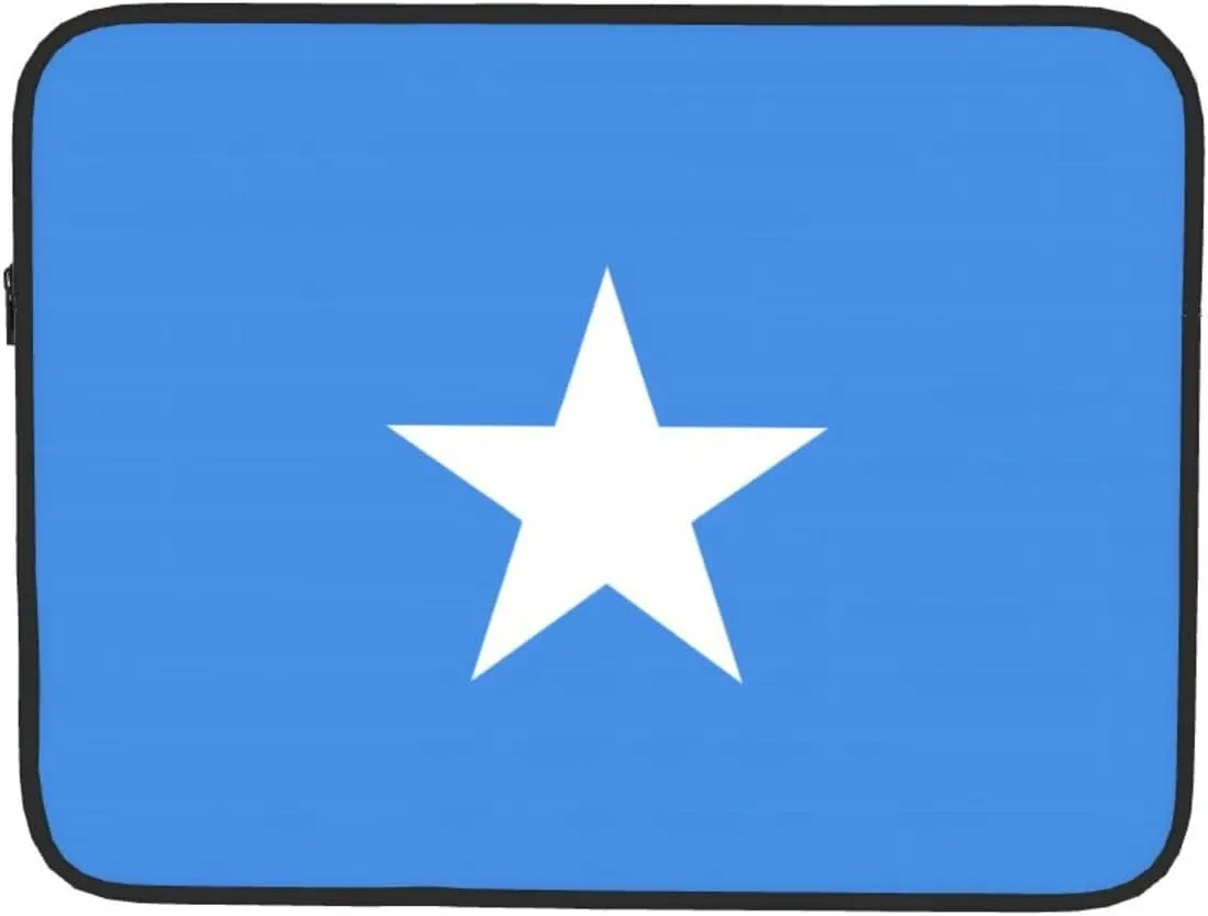 Somali Flag Pattern Shockproof Portable Laptop 15 inch Sleeve Bag for Men and Women - Ideal for Business Travel, School, and Daily Use