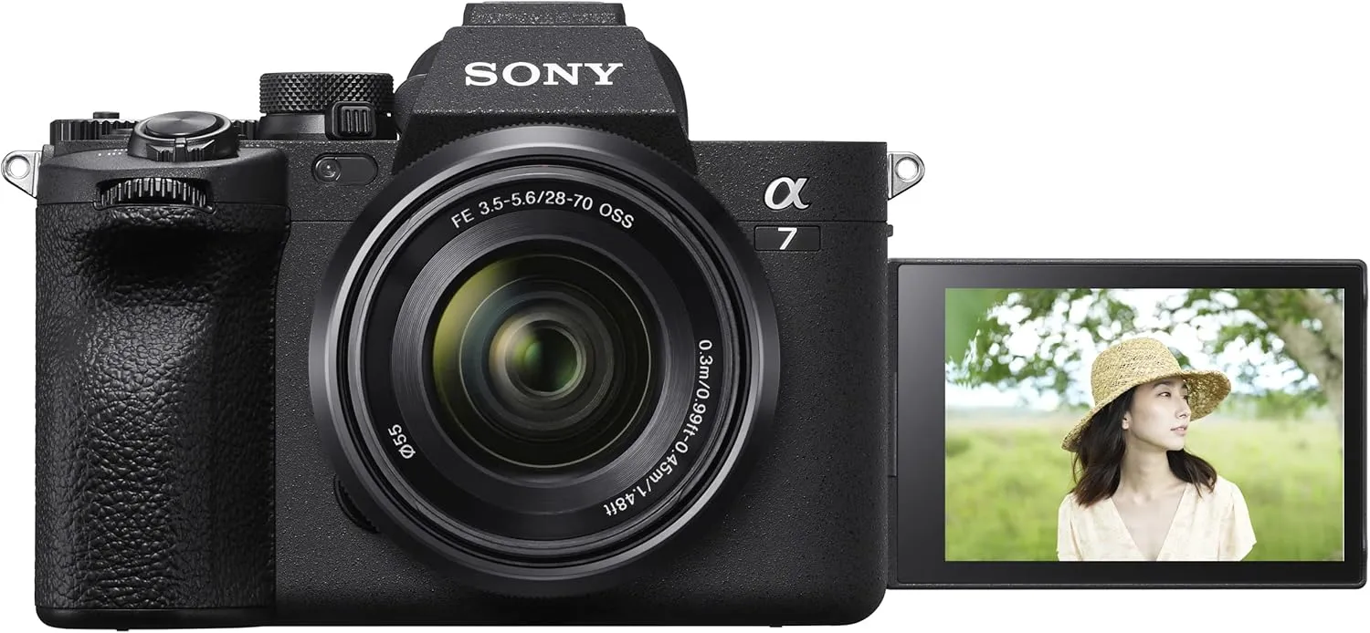 Sony a7 IV Full Frame Mirrorless Camera Body with 2 Lens Kit FE 200-600mm F5.6-6.3 G OSS   28-70mm ILCE-7M4K/B   SEL200600G Bundle w/Deco Gear Backpack   Monopod   Extra Battery, LED and Accessories