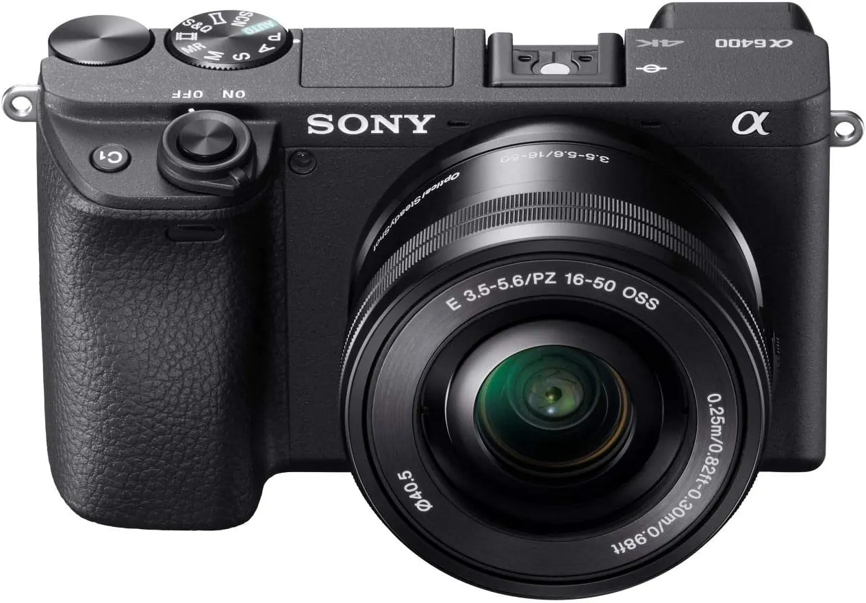 Sony Alpha a6400 Mirrorless Camera: Compact APS-C Interchangeable Lens Digital Camera with Real-Time Eye Auto Focus, 4K Video, Flip Screen & 16-50mm Lens - E Mount Compatible - ILCE-6400L/B, Black