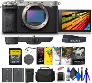 Sony Alpha a7CR Full-Frame Compact Mirrorless Camera (Silver) (ILCE-7CR/S)   64GB Card   Bag   NP-FZ100 Compatible Battery   External Charger   Card Reader   Corel Photo Software   More (Renewed)