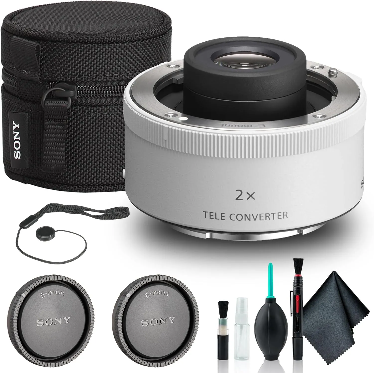 Sony FE 2.0X Teleconverter SEL20TC, Cap Keeper, Cleaning Kit