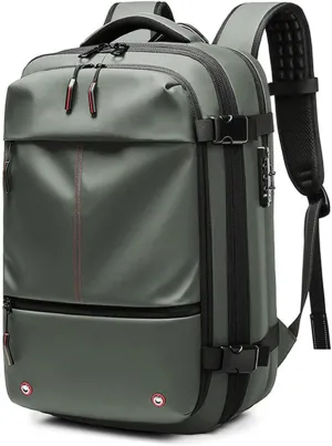 Spacevacpro Backpack, Expandable Multifunctional Large Capacity, Travel Backpack With Vacuum Water Resistant (Green)